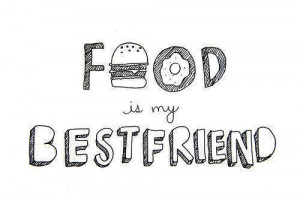 best friend, black and white, food, hipster, quote