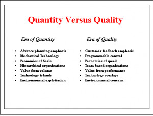 Table 1. Comparison of the Quantity and Quality Eras