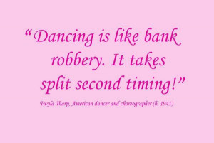 Great quote from Twyla Tharp.