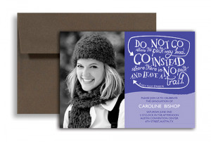 2015 Famous Quotes Personalized Graduation Invitation 7x5 in ...