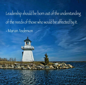 Marian Anderson on leadership.