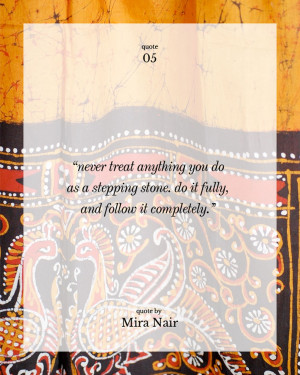Home maison-marlies Females Forward Mira Nair in 5 quotes