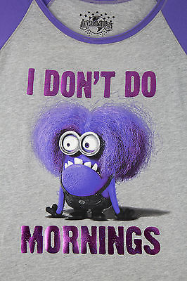 ... Me Purple Evil Minion Womens Pajamas Sleepshirt Minions Universal NEW
