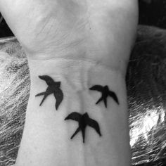 Birds tattoo wrist...I am no bird & no net ensnares me...I am a free ...