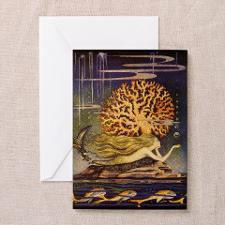 Vintage Mermaid Greeting Card for