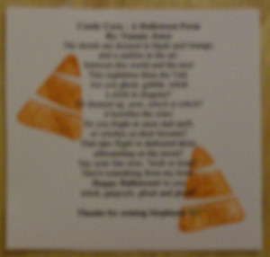 Candy Corn Thank You Poem Picture