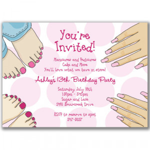 Manicure and Pedicure Invitations