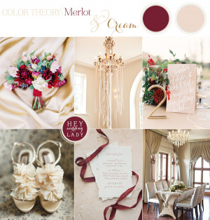 Merlot and Gold Wedding Colors