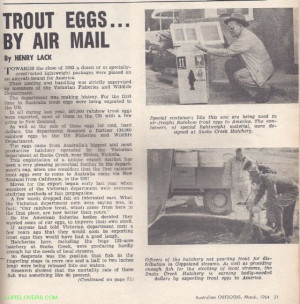 Rainbow Trout return to USA 1964 - LURELOVERS™ Australian Fishing ...