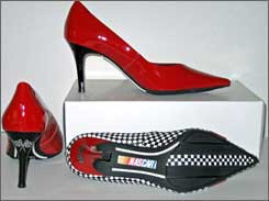 These NASCAR shoes are — what else? — streamlined, though the logo ...