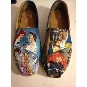 Custom Hand-Painted Shoes Disney Princesses