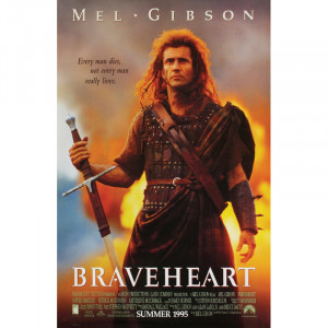 Braveheart Mel Gibson Movie Poster - 11x17