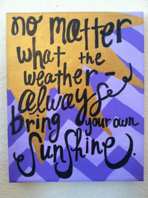 Canvas Painting Sunshine & Chevron Quote by kalligraphy on Etsy, $25 ...