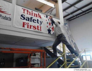 ... safety when you have a job to do. Maybe they should make ladders
