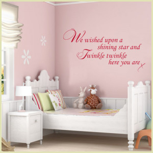 WE WISHED UPON A STAR BABY NURSERY WALL ART~ Wall sticker / decals
