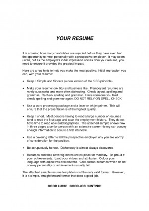 Sample Resume with Gaps in Work History