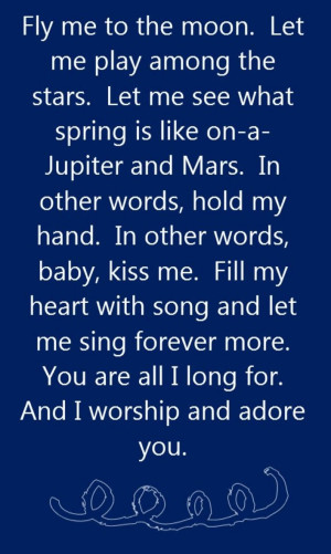 Frank Sinatra - Fly Me to the Moon - song lyrics, song quotes, songs ...