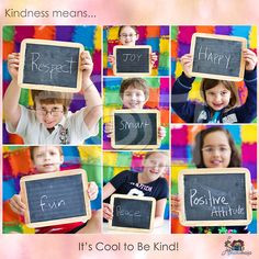 School kindness program with students sharing words that kindness ...