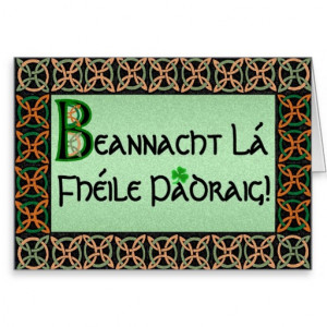 Customizable Irish Gaelic St. Patrick's Day Card