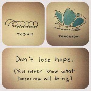 Don’t Lose Hope. You Never Know What Tomorrow Will Bring