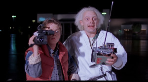 back to the future doc brown michael j fox marty mcfly christopher ...