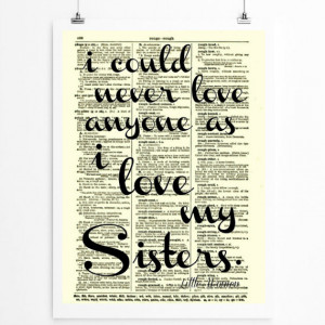 Sister Quote, Sisters Art, Sorority, Wall Decor, Art Print, Little ...