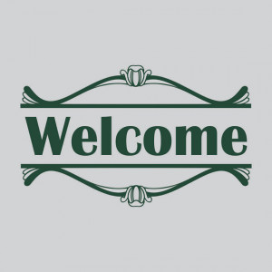 Welcome Entryway Removable Wall Decal Sign Vinyl Wall Art Quote ...