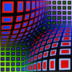 Victor Vasarely >> OND-II-VA | (Oil, artwork, reproduction, copy ...