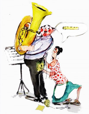 do you raise the town s iq shoot the tuba player