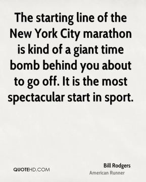 Bill Rodgers - The starting line of the New York City marathon is kind ...
