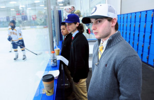 New Haven Register Anthony Iovene (right) watches his team, Notre Dame ...