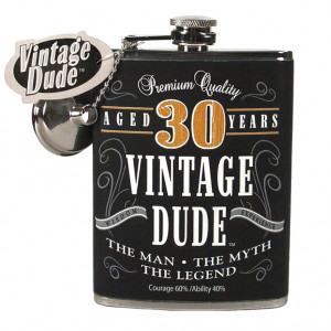 30 Year Old Fine Aged Birthday Gift Flask
