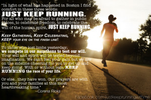 spirit, JUST KEEP RUNNING. Keep gathering, keep celebrating, keep ...