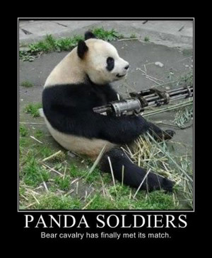 Panda Soldiers Funny Motivational Poster