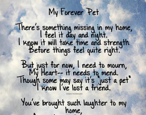 My Forever Pet Poem - Pet Loss - Do g Quote - Wall Art Poster Print ...