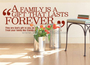 wall decals quote a family is a gift that lasts forever quotes wall ...