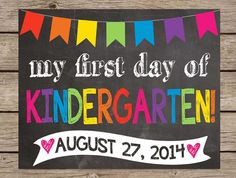 First Day Of School Chalkboard Sign - My First Day Back To School ...
