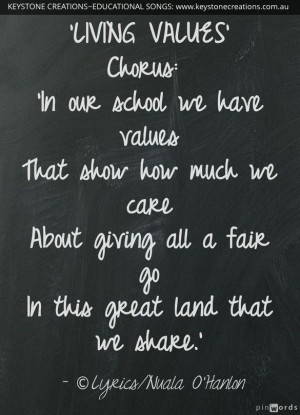 school, anthem-style song, highlighting values for good citizenship ...