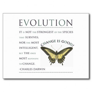 Darwin Quote Evolution Post Card