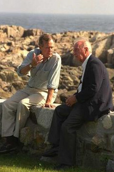 Bush with PM Yitzhak Rabin, 1992 (Photo Israeli GPO)