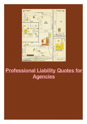 Professional Liability Quotes for Agencies