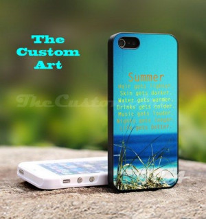 Summer Quotes - For iPhone 5 Black Case Cover | TheCustomArt ...