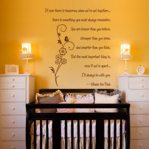 Sweet Pooh Bear Quote- perfect for a nursery.
