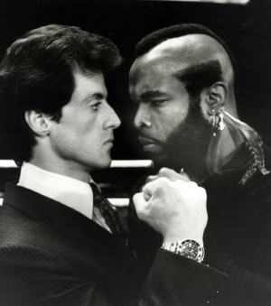 Still of Sylvester Stallone and Mr. T in Rocky III (1982)