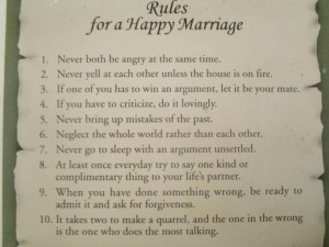 Rules for a happy marriage quote