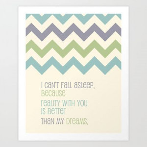 Love quote art print Chevron pattern Art Print by Mercedes - $15.00