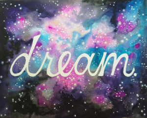 Galaxy Dream Watercolor Print - Stars - Inspirational - Space