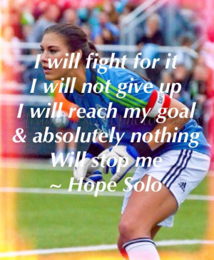 Hope Solo- A woman's soccer uniform was definitely part of Deana's ...