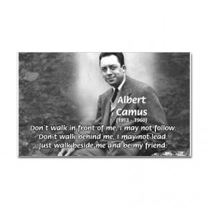 Gifts > Stickers > Albert Camus Philosophy Quote Sticker (Rectangular