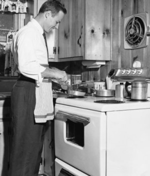 vintage man cooking